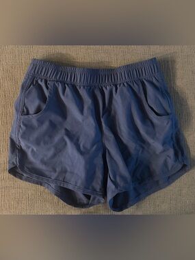 Lands End Girls Swimsuit Swim Shorts Navy Blue Large 10-12